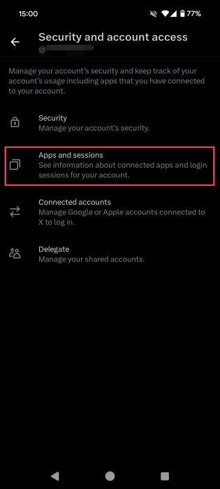 Delete X Account Mobile App Sessions