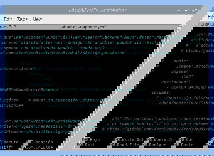 Docker Compose Archivebox