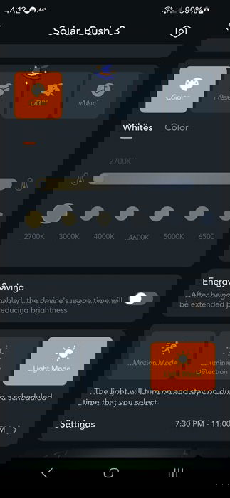 Choosing light mode.