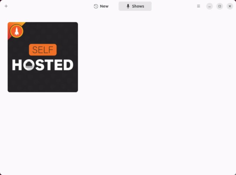 A screenshot showing GNOME Podcasts working properly.